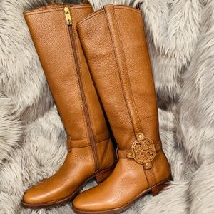 Size 5.5 Almond Amanda Tory Burch Riding Boot